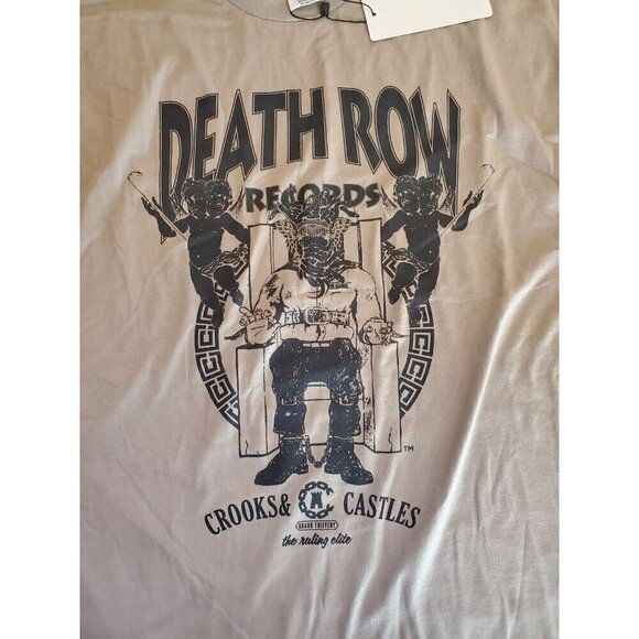 Crooks & Castles Mens 2XL Death Row Records Core Graphic Tee T-Shirt Tan NWT - Picture 2 of 9